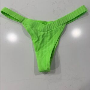 Frankie's Bikinis Green Thong-Style Swimwear